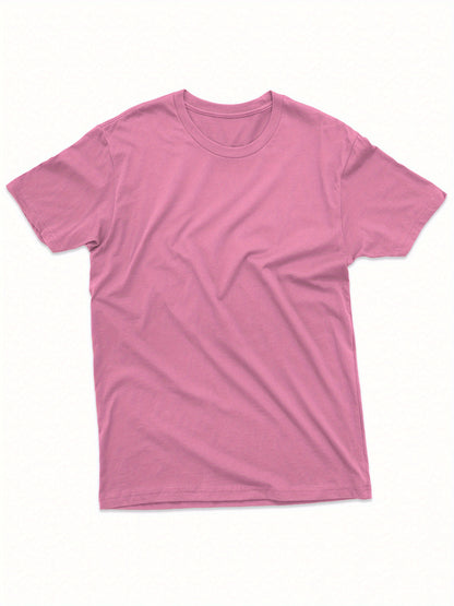Set of 5, T-Shirt Made from 100%, Classic Short-Sleeve Solid Color Tee for Men