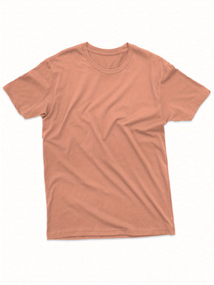 Set of 5, T-Shirt Made from 100%, Classic Short-Sleeve Solid Color Tee for Men