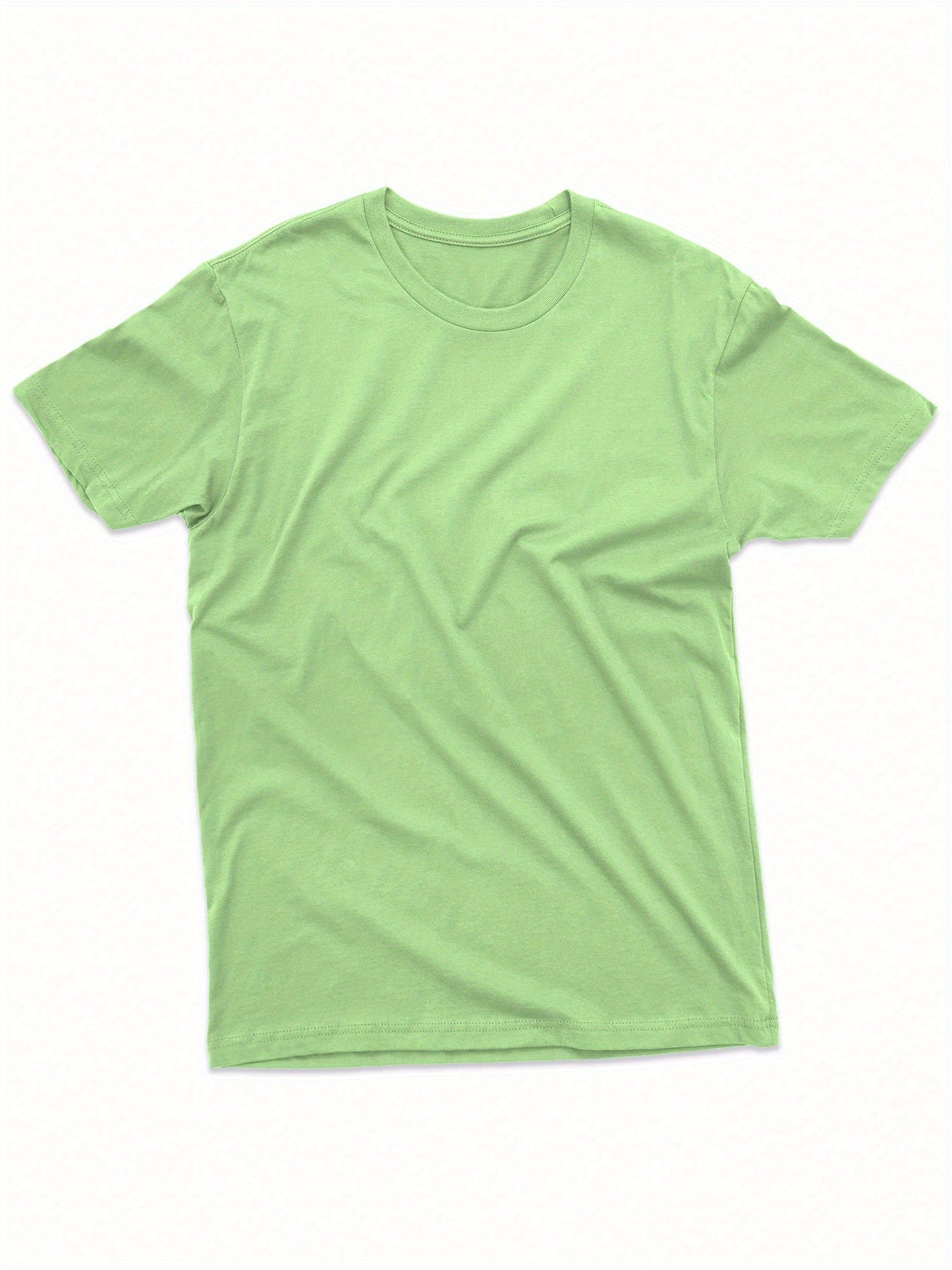 Set of 5, T-Shirt Made from 100%, Classic Short-Sleeve Solid Color Tee for Men