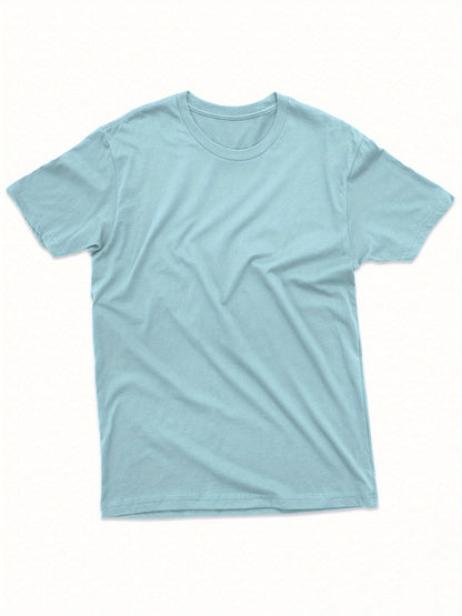 Set of 5, T-Shirt Made from 100%, Classic Short-Sleeve Solid Color Tee for Men