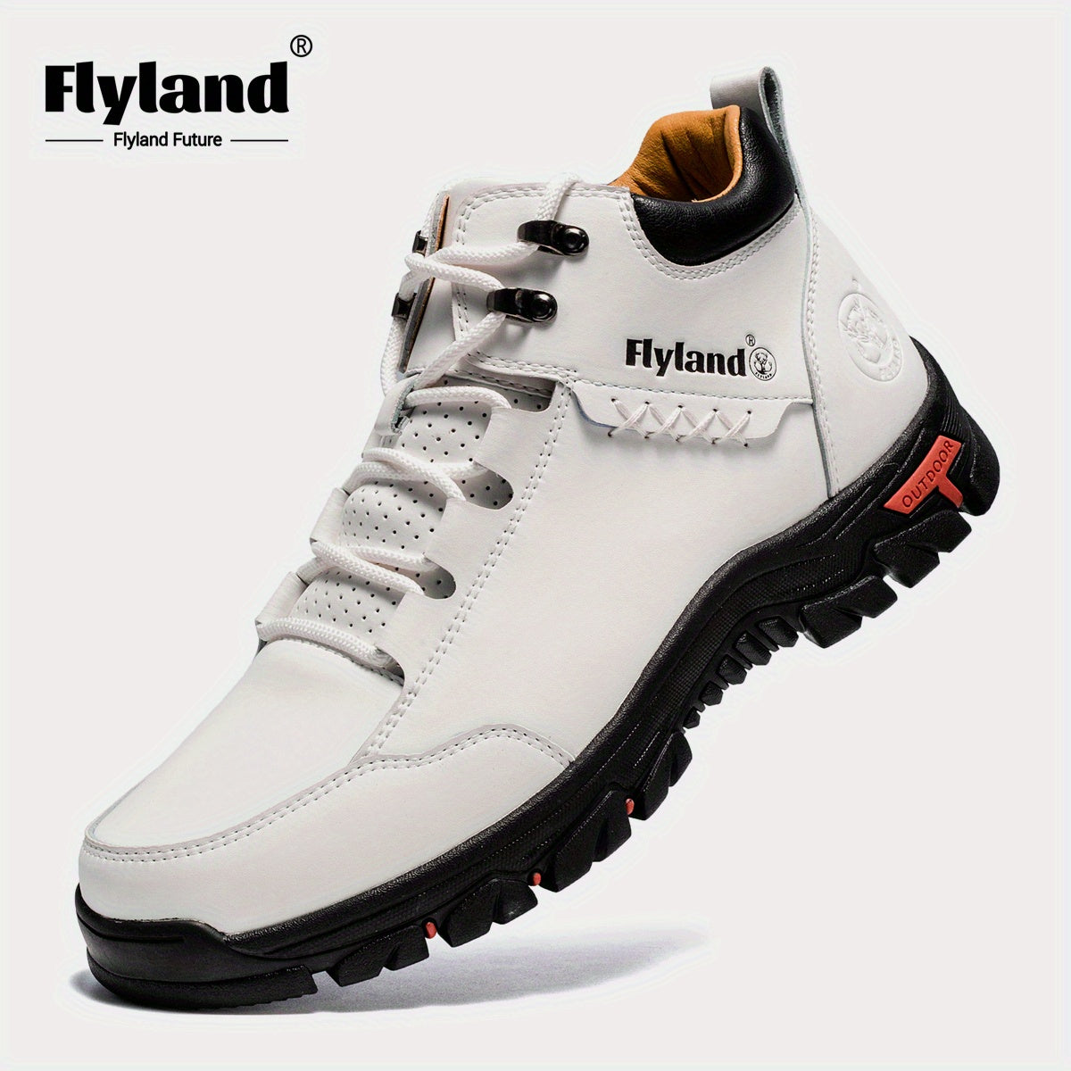 FLYLAND Original Men's Fashion Vintage Classical Genuine Leather Shoes Handmade Chukka Boots Daily Casual Work Office Shoes