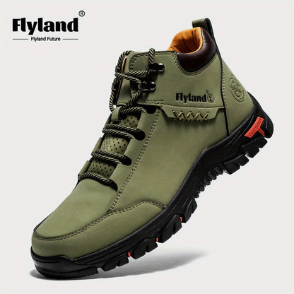 FLYLAND Original Men's Fashion Vintage Classical Genuine Leather Shoes Handmade Chukka Boots Daily Casual Work Office Shoes