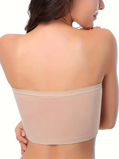 3PCS Plus Size Strapless Sheath Bra - Wireless, Comfortable, Soft Stretchy - For Women - Suitable for Everyday Wear - Perfect for Special Occasions & Gifts