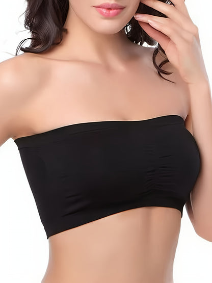 3PCS Plus Size Strapless Sheath Bra - Wireless, Comfortable, Soft Stretchy - For Women - Suitable for Everyday Wear - Perfect for Special Occasions & Gifts