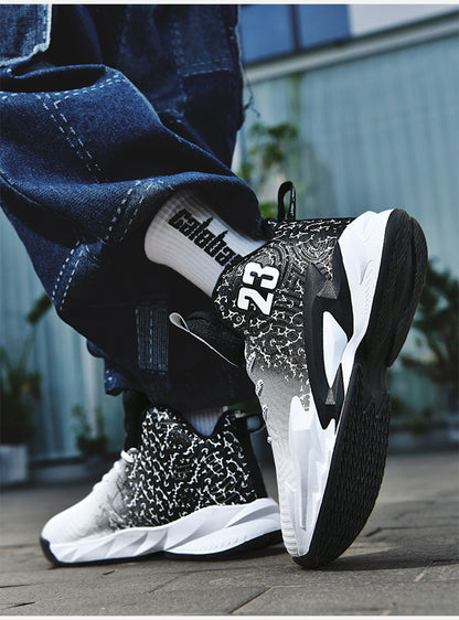 [Breathable Non-Slip Sneakers] Sneakers, Men's Basketball Shoes, Breathable And Non Slip, Outdoor Fashion Sports Shoes, Lightweight Running Shoes