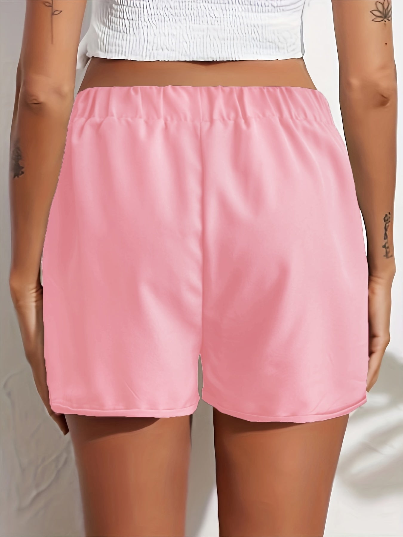 Tooluck Women'S Shorts Summer Casual Elastic Band High Waist Comfortable Shorts with Pockets