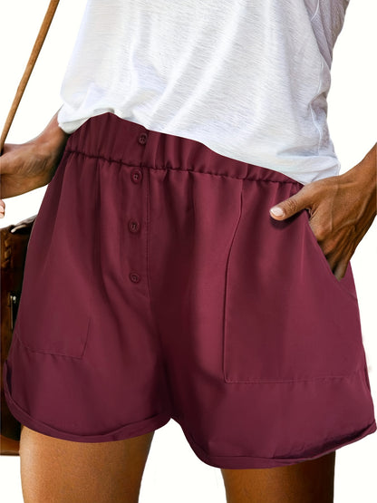 Tooluck Women'S Shorts Summer Casual Elastic Band High Waist Comfortable Shorts with Pockets