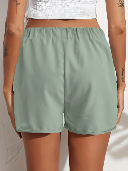 Tooluck Women'S Shorts Summer Casual Elastic Band High Waist Comfortable Shorts with Pockets