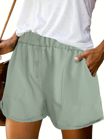 Tooluck Women'S Shorts Summer Casual Elastic Band High Waist Comfortable Shorts with Pockets