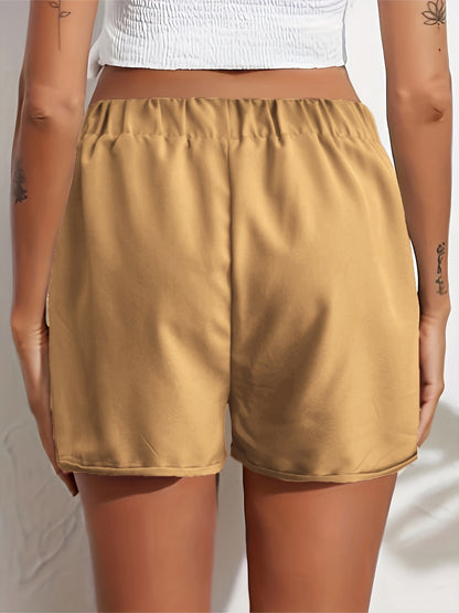 Tooluck Women'S Shorts Summer Casual Elastic Band High Waist Comfortable Shorts with Pockets