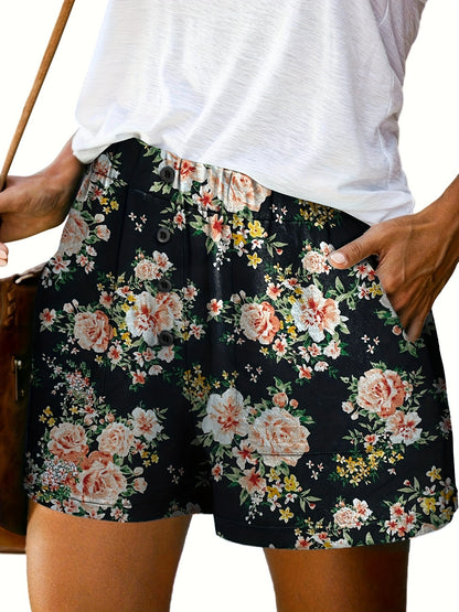 Tooluck Women'S Shorts Summer Casual Elastic Band High Waist Comfortable Shorts with Pockets