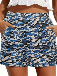 Blue And White Camouflage