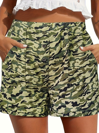 Tooluck Women'S Shorts Summer Casual Elastic Band High Waist Comfortable Shorts with Pockets