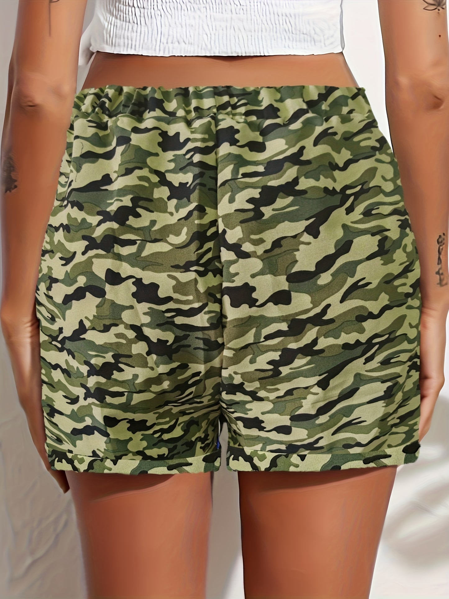 Tooluck Women'S Shorts Summer Casual Elastic Band High Waist Comfortable Shorts with Pockets