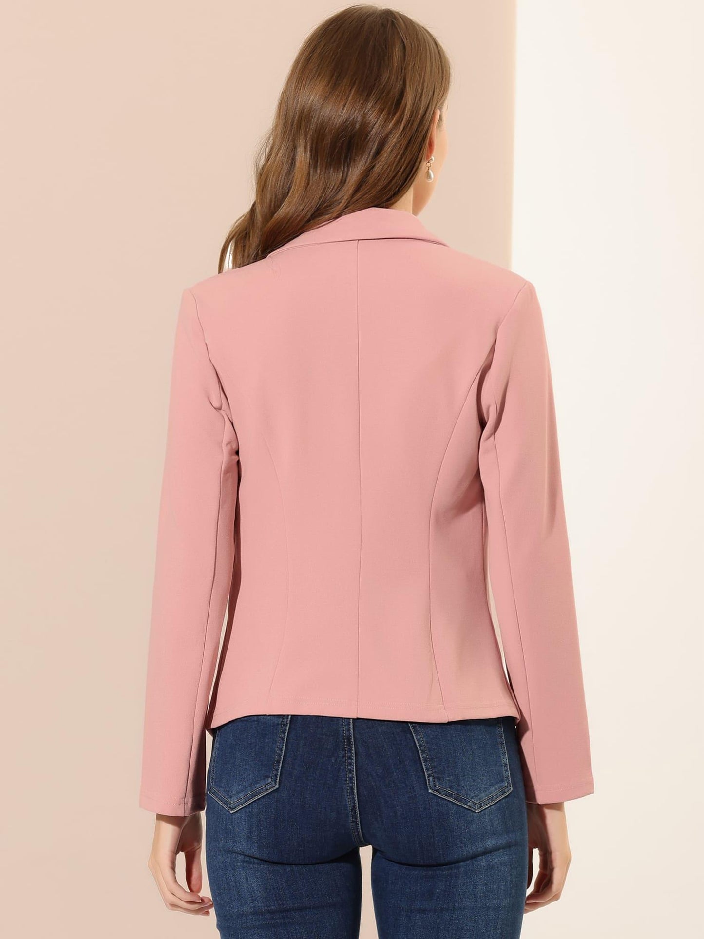 Women's Work Office Blazer Stretch Lapel Collar Long Sleeve Jacket Suit Blazer Blazers for Women