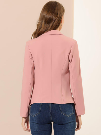 Women's Work Office Blazer Stretch Lapel Collar Long Sleeve Jacket Suit Blazer Blazers for Women
