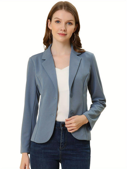 Women's Work Office Blazer Stretch Lapel Collar Long Sleeve Jacket Suit Blazer Blazers for Women