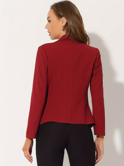 Women's Work Office Blazer Stretch Lapel Collar Long Sleeve Jacket Suit Blazer Blazers for Women