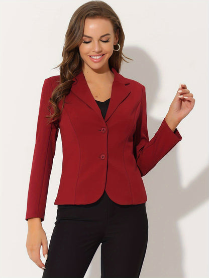 Women's Work Office Blazer Stretch Lapel Collar Long Sleeve Jacket Suit Blazer Blazers for Women