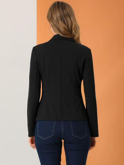 Women's Work Office Blazer Stretch Lapel Collar Long Sleeve Jacket Suit Blazer Blazers for Women