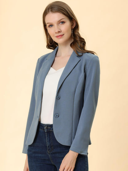 Women's Work Office Blazer Stretch Lapel Collar Long Sleeve Jacket Suit Blazer Blazers for Women