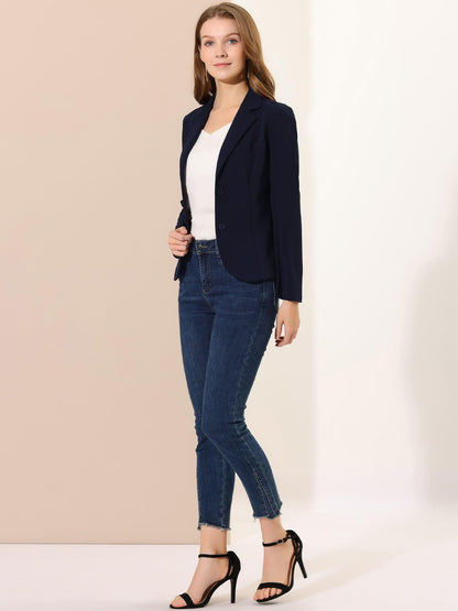 Women's Work Office Blazer Stretch Lapel Collar Long Sleeve Jacket Suit Blazer Blazers for Women