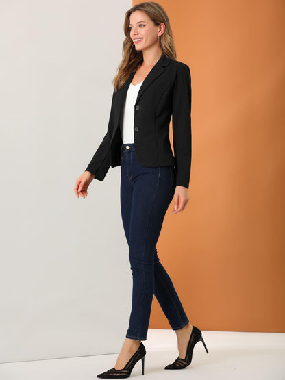 Women's Work Office Blazer Stretch Lapel Collar Long Sleeve Jacket Suit Blazer Blazers for Women