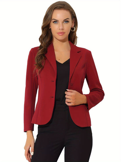 Women's Work Office Blazer Stretch Lapel Collar Long Sleeve Jacket Suit Blazer Blazers for Women