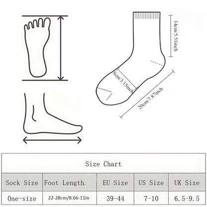 6 Pairs Hot Selling Stylish Fall Winter Men'S Joyful Face Print Thick Warm Mid-tube Crew Socks