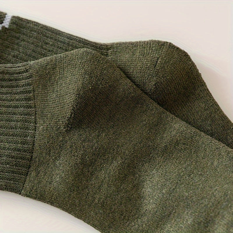 6 Pairs Hot Selling Stylish Fall Winter Men'S Joyful Face Print Thick Warm Mid-tube Crew Socks