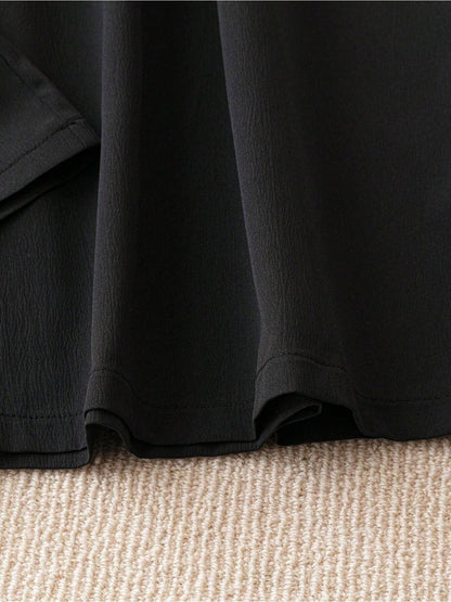 Plus Size, Women's Plus Size Elastic Waistband, Headband, Waist Knot, Wide Leg Pants, Summer Casual Wide Leg Pants
