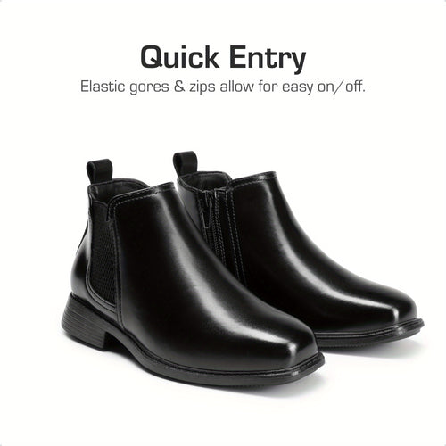 Boys  Boots Side Zipper Classic Dress Boots for Kids