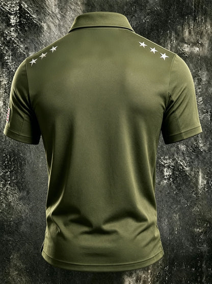 USA 1776-2026 250 Years of Freedom, Men'S Short-Sleeve Polo Shirt, Golf Polo Shirt, Polyester Fiber Fabric, Lightweight And Breathable, Suitable for Anniversary Celebrations