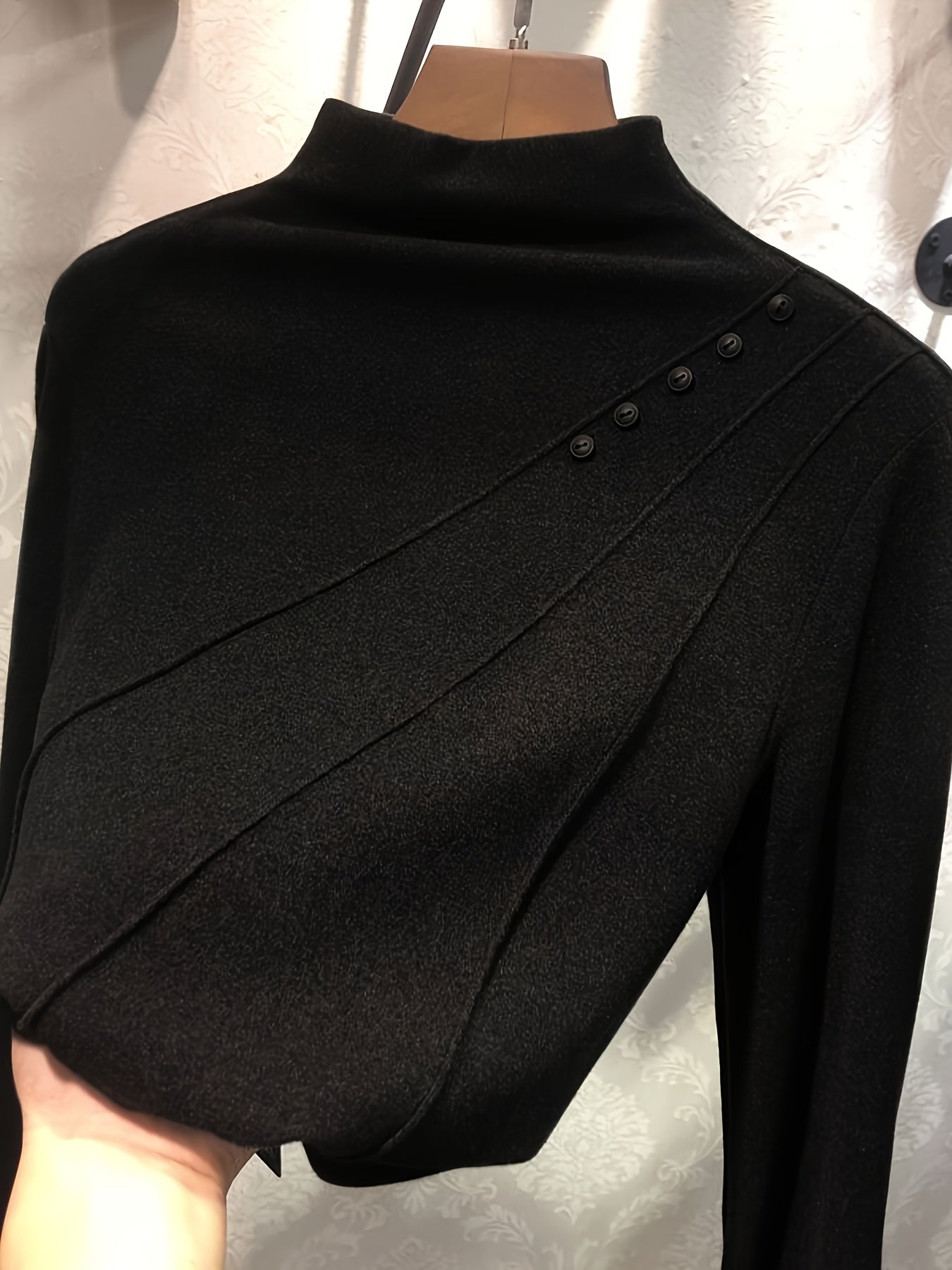 2024 Autumn/Winter New Half High Collar Double Sided Velvet Bottom Shirt for Women, Tailored And Versatile, Fashionable And Stylish Mid Neck T-shirt, Warm Top