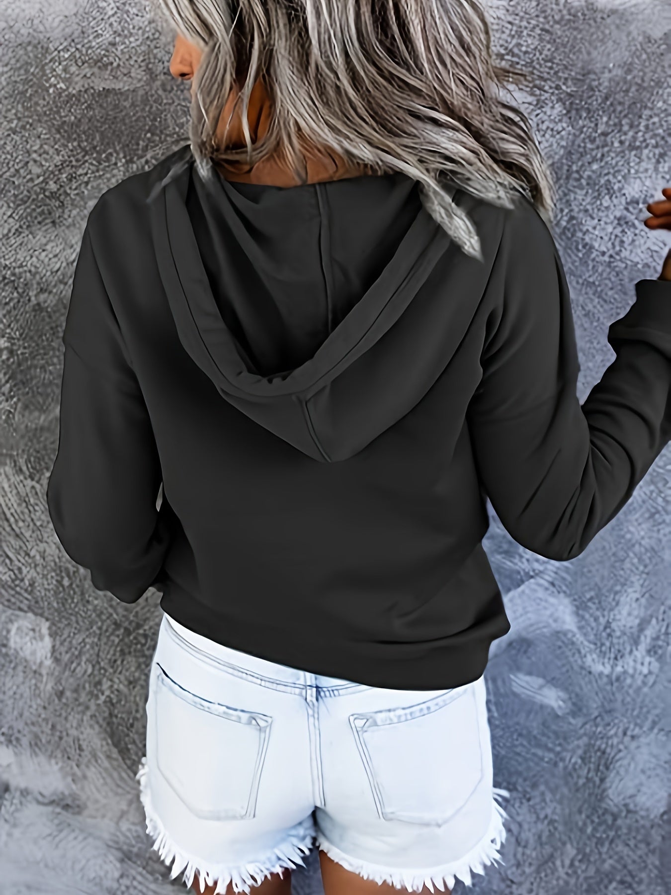 Hoodie for Women Sweatshirt Button Tops Casual Long Sleeve Oversize Pullover