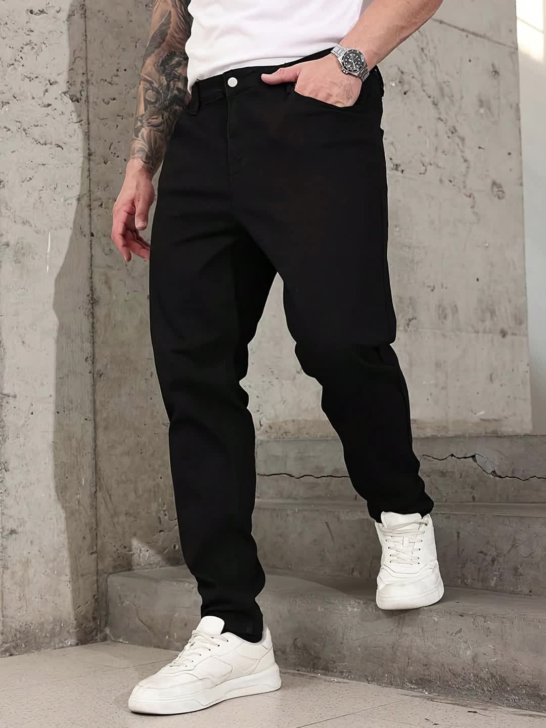 Men'S Classic Black Jeans with Regular Fit, Designed for All Seasons And Comfort, Suitable for Teenagers, Suitable for Casual Business Attire, Casual Attire, Travel Essentials, And Valentine'S Day Gifts