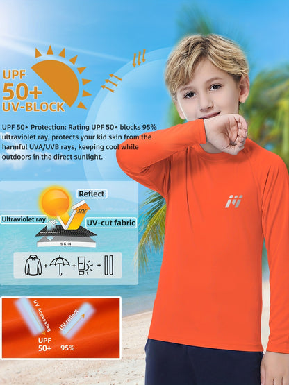 2pcs/Set Boys And Teenagers Round Neck Suit Quick Dry Fishing Running Swimming Polyester Clothes Two-Piece Basic Style Boys Clothes for Summer Outdoor Activities, for Outdoor