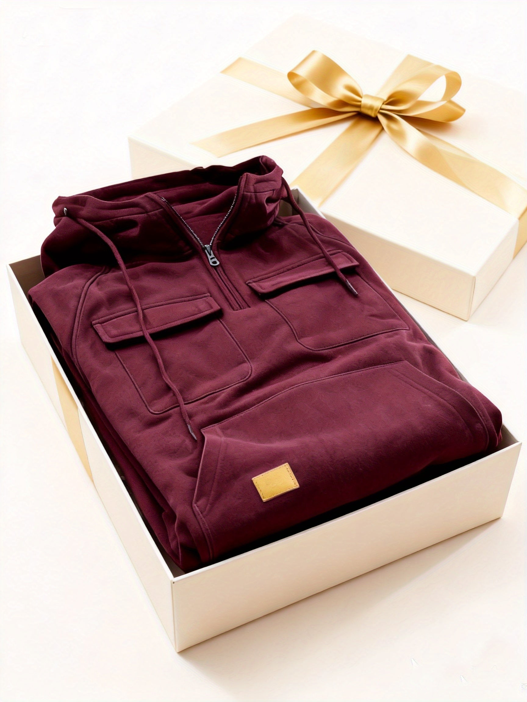 Men's Black Polyester Hoodie - product view 22