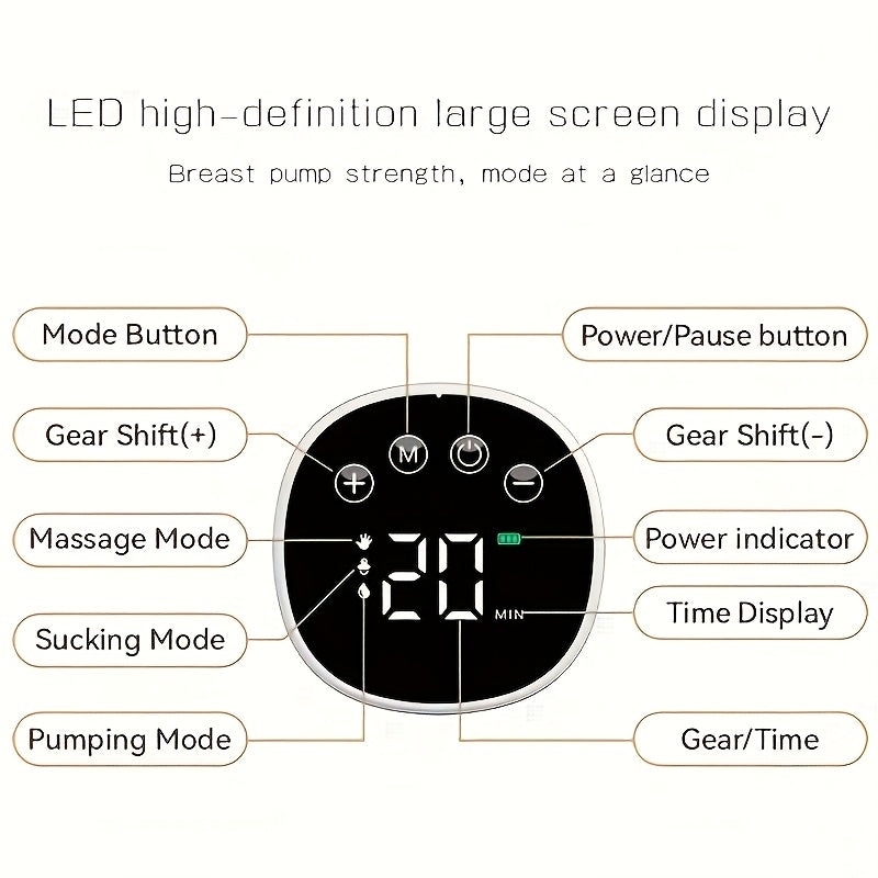 CHANG KUN Electric Wearable Breast Pump - Low-Noise, Painless, Hands-Free with 3 Modes And 9 Levels, 6.09Oz Capacity, Rechargeable Battery, In-Bra Wearable Breastfeeding Pump