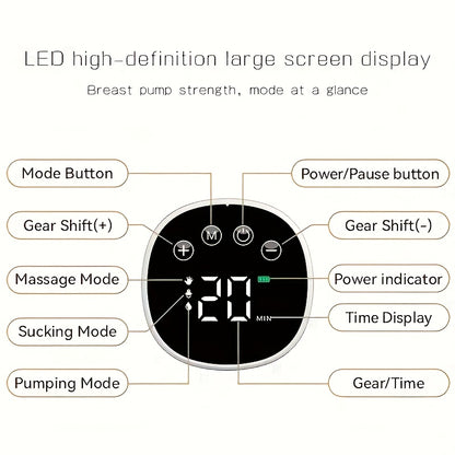 CHANG KUN Electric Wearable Breast Pump - Low-Noise, Painless, Hands-Free with 3 Modes And 9 Levels, 6.09Oz Capacity, Rechargeable Battery, In-Bra Wearable Breastfeeding Pump