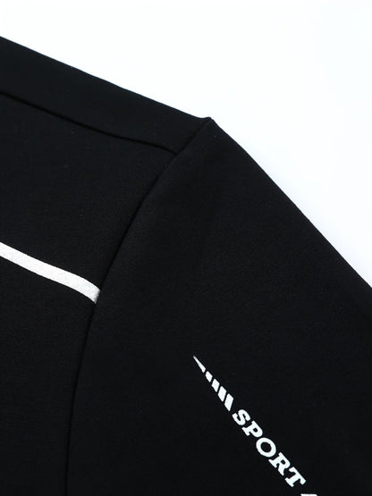 Men's Tracksuit Jacket and Pants Set - Zip Detail Everyday Style