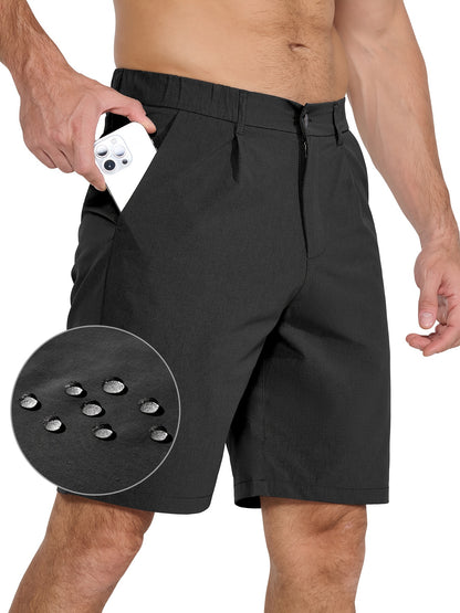 Men's Golf Shorts 9" Hiking Work Sports Casual Stretch Quick Dry High Quality Lightweight Work Shorts with 5 Pockets Quick Dry, Stretchy Comfort for Hiking & Leisur