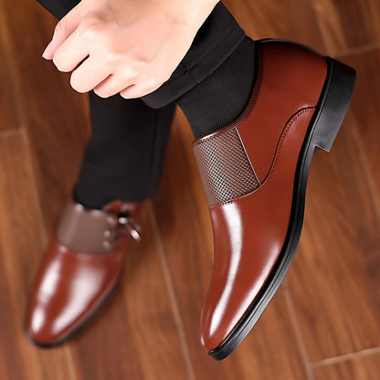 Men'S Fashion Business Casual Loafers - Slip-On, Rubber Sole, Breathable Mesh Lining, Rounded Toe, All-Season Comfort, Brown for Wedding for Easter