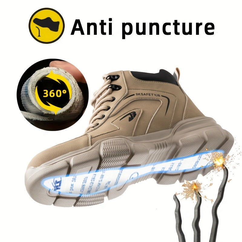 Steel Toe Shoes Puncture Proof Work Shoes Boots, Industrial And Construction Site