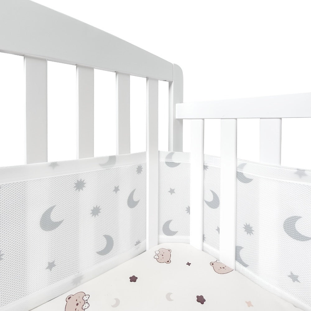 Breathable Crib Liner - 3 mm Mesh Arm Protection