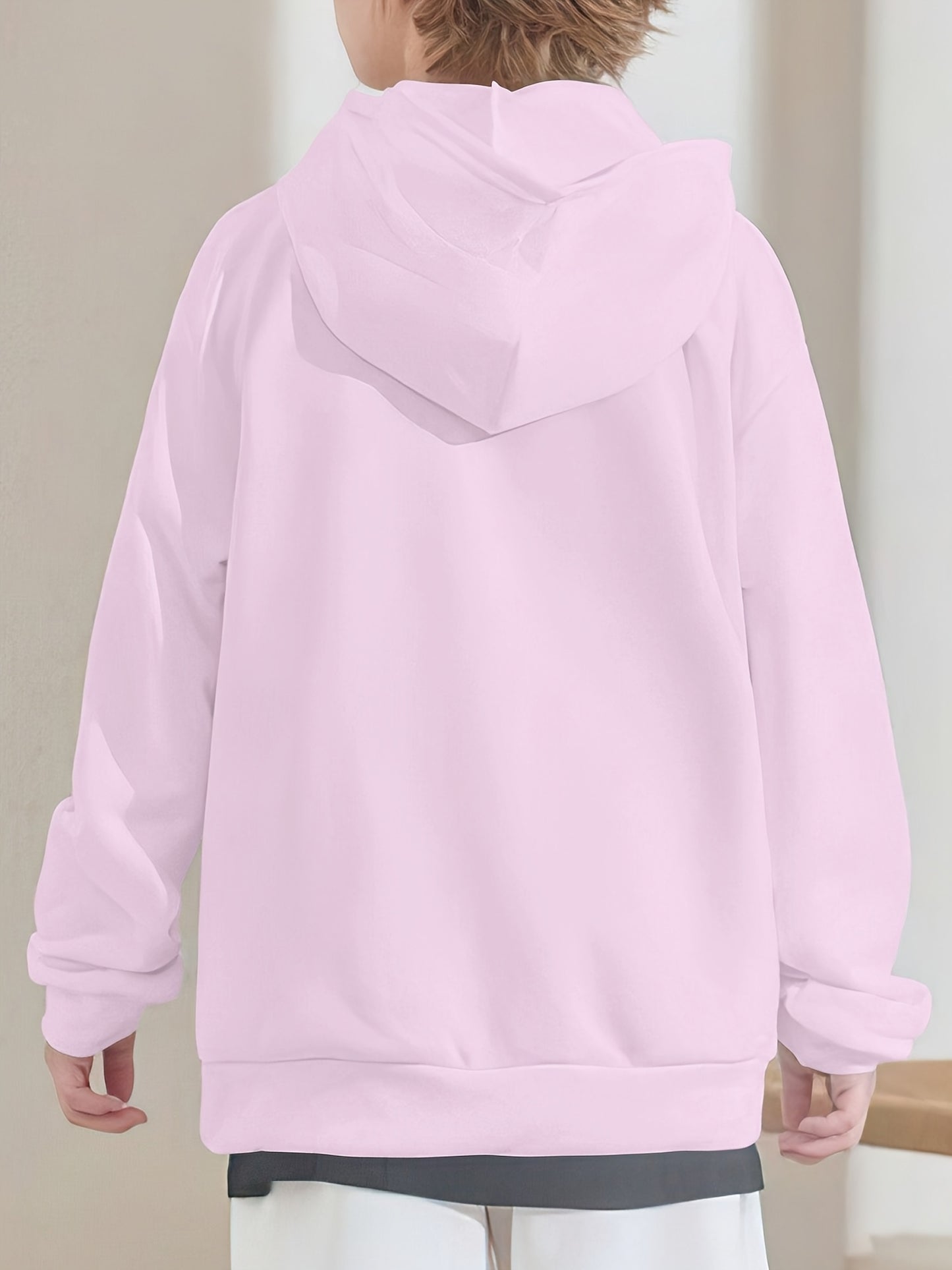 Randomly Send 1pc Girls' Hooded Sweatshirt - Autumn And Winter Fashionable Print Long-Sleeved, Inspiring Letter Print And Gymnathy-Themed Slogan