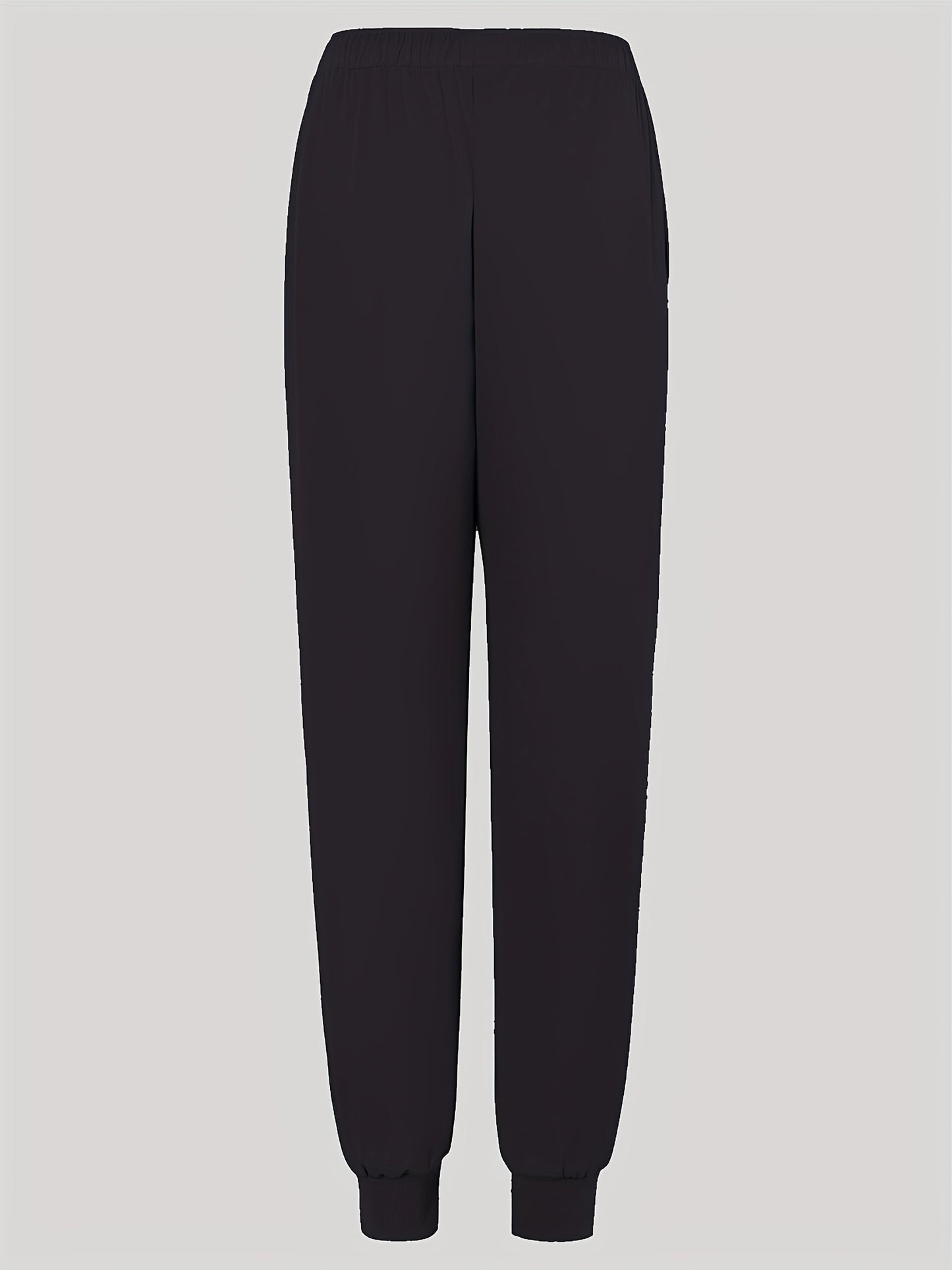 Women'S Frosted Pocket Brush Pants with Elastic Ribbed Toe Binding Work Pants