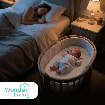 Crib Mattress - Waterproof Breathable Oval-Shaped Bassinet