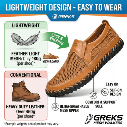 Men's Loafers & Flats - Breathable Mesh Slip-On for Outdoor & Travel 949029