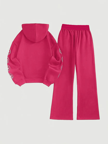 Hoodie And Sweatshirt Set with Print [Focused Growth]